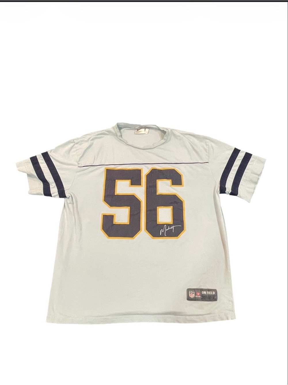 Nike NFL Jersey Style T-Shirt #56 Mervyn Fernandez Graphic Size XXL